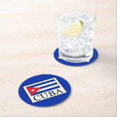 Dessous-de-verre Rond En Papier Cuba (En situation)