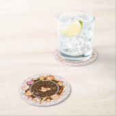 Dessous-de-verre Rond En Papier Cuisine Brown (En situation)