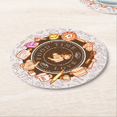 Dessous-de-verre Rond En Papier Cuisine Brown (Incliné)