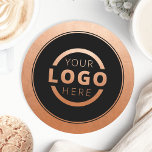 Dessous-de-verre Rond En Papier Cuivre de marque du logo promotionnel personnalisé<br><div class="desc">Créez votre propre dessous de verre personnalisé avec le logo de votre entreprise ou une image personnalisée. Les dessous de verre promotionnels customisés avec votre logo d'entreprise sont parfaits pour les dîners d'entreprise ou tout événement où les dessous de verre de marque seraient idéaux. Si vous avez un restaurant, un...</div>