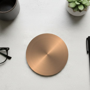 Dessous-de-verre Rond En Papier Cuivre Métal Look Circulaire Métal