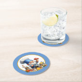 Dessous-de-verre Rond En Papier Cute gnome chef potluck party (En situation)