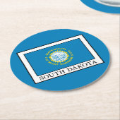 Dessous-de-verre Rond En Papier Dakota du Sud (Incliné)