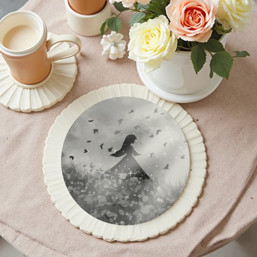 Dessous-de-verre Rond En Papier Dancing with birds