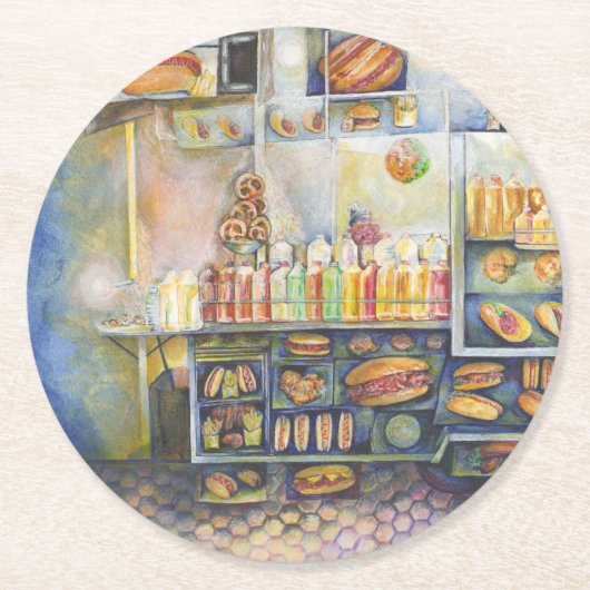 Dessous-de-verre Rond En Papier Dangereusement Proche De L'Amusement (Devant)