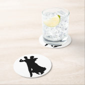 Dessous-de-verre Rond En Papier Danseurs de salon (En situation)