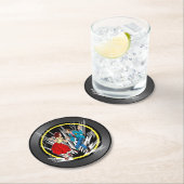 Dessous-de-verre Rond En Papier Danseurs Jitterbug Shag (En situation)