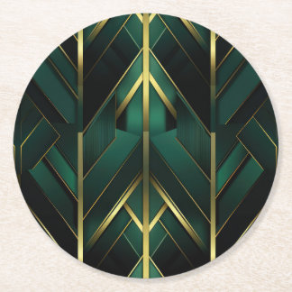 Dessous-de-verre Rond En Papier Décoration Verte