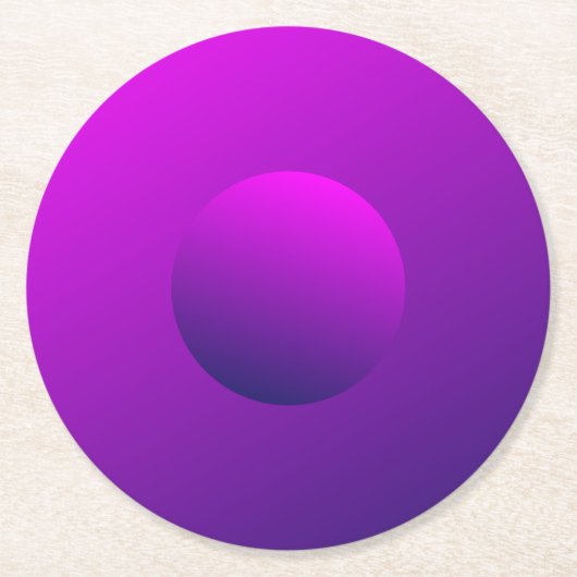 Dessous-de-verre Rond En Papier Dégradé pourpre (Devant)
