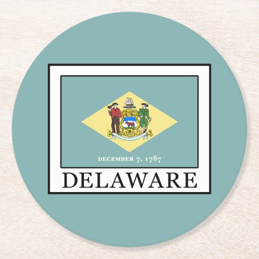 Dessous-de-verre Rond En Papier Delaware (Devant)