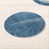 Dessous-de-verre Rond En Papier Denim (Incliné)