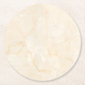 Dessous-de-verre Rond En Papier Design élégant en marbre clair (Devant)
