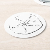 Dessous-de-verre Rond En Papier Dessin Dollar De Sable (Incliné)
