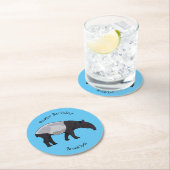 Dessous-de-verre Rond En Papier Dessin sur Tapir (En situation)