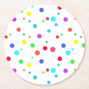 Dessous-de-verre Rond En Papier Dessous de verre avec beaucoup de points O'