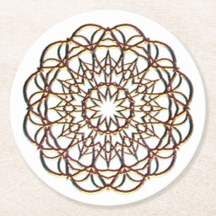 Dessous-de-verre Rond En Papier Dessous de verre Avec Dentelle Comme Or Design