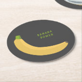 Dessous-de-verre Rond En Papier Dessous de verre banane (Incliné)