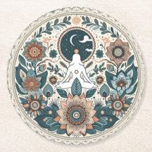 Dessous de verre boho floral pastel