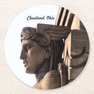 Dessous-de-verre Rond En Papier Dessous de verre de Cleveland OH de gardien de