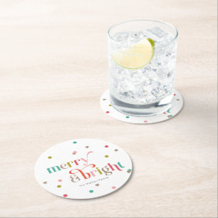 Dessous-de-verre Rond En Papier Dessous de verre de Fêtes de Fête de Vacances Lumi