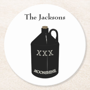Dessous-de-verre Rond En Papier Dessous de verre de la Moonshine
