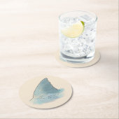 Dessous-de-verre Rond En Papier Dessous de verre de mariage sur la plage (En situation)