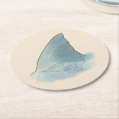 Dessous-de-verre Rond En Papier Dessous de verre de mariage sur la plage (Incliné)