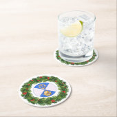 Dessous-de-verre Rond En Papier Dessous de verre de Noël (En situation)