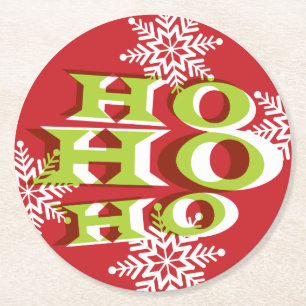 Dessous-de-verre Rond En Papier Dessous de verre de Noël Ho Ho