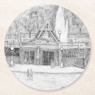 Dessous-de-verre Rond En Papier Dessous de verre de papier amusant d'été