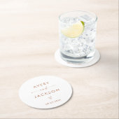 Dessous-de-verre Rond En Papier Dessous de verre de papier Mariage moderne | Maria (En situation)