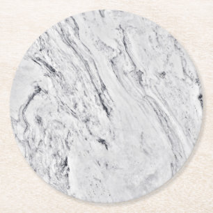 Dessous-de-verre Rond En Papier Dessous de verre de papier Motif en marbre