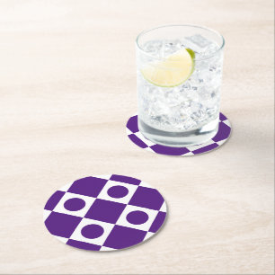 Dessous-de-verre Rond En Papier Dessous de verre de papier rond couleur couleur pe