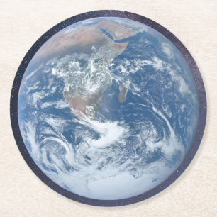 Dessous-de-verre Rond En Papier Dessous de verre de papier rond Planète Terre