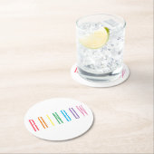 Dessous-de-verre Rond En Papier DESSOUS DE VERRE de papier rond RAINBOW (En situation)