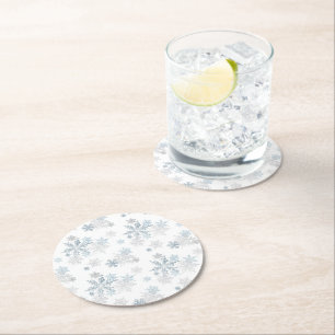 Dessous-de-verre Rond En Papier Dessous de verre de papier Snowflake Winter Wonder