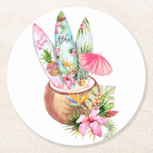 dessous de verre de surf d'Aloha