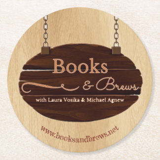 Dessous-de-verre Rond En Papier Dessous de verre des livres et des brasseries