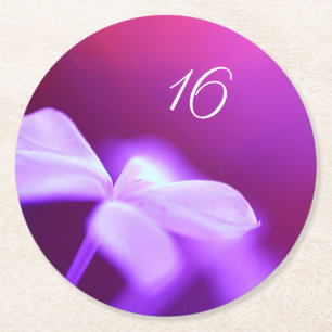 Dessous-de-verre Rond En Papier Dessous de verre d'impression papier Fleur Étincel