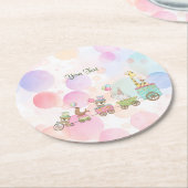 Dessous-de-verre Rond En Papier Dessous de verre en papier Circus Animaux (Incliné)