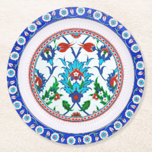 Dessous-de-verre Rond En Papier Dessous de verre en papier élégants et luxueux