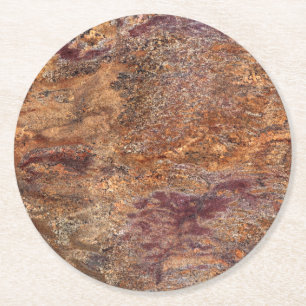 Dessous-de-verre Rond En Papier Dessous de verre en papier Motif en pierre naturel