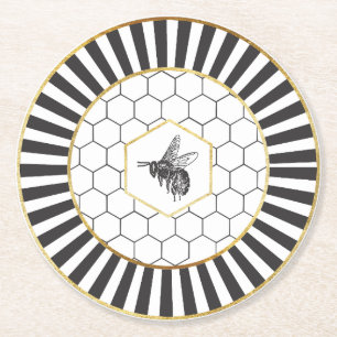 Dessous-de-verre Rond En Papier Dessous de verre en papier Queen Bee