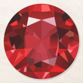 Dessous-de-verre Rond En Papier Dessous de verre en papier rond Ruby (Devant)