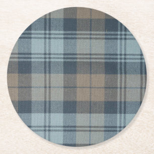 Dessous-de-verre Rond En Papier Dessous de verre en papier Tartan