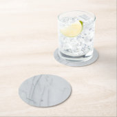 Dessous-de-verre Rond En Papier Dessous de verre en pierre de marbre (En situation)