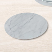 Dessous-de-verre Rond En Papier Dessous de verre en pierre Marbre blanc (Incliné)
