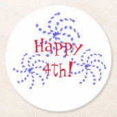 Dessous-de-verre Rond En Papier Dessous de verre - Feu d'artifice (Devant)