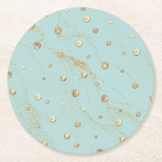 Dessous-de-verre Rond En Papier Dessous de verre Gold Round