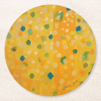 Dessous-de-verre Rond En Papier Dessous de verre heureux de jours